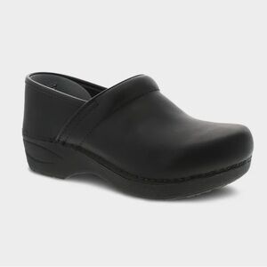 Dansko Women’s Black Leather Stapled Nursing Clogs Comfort Professional